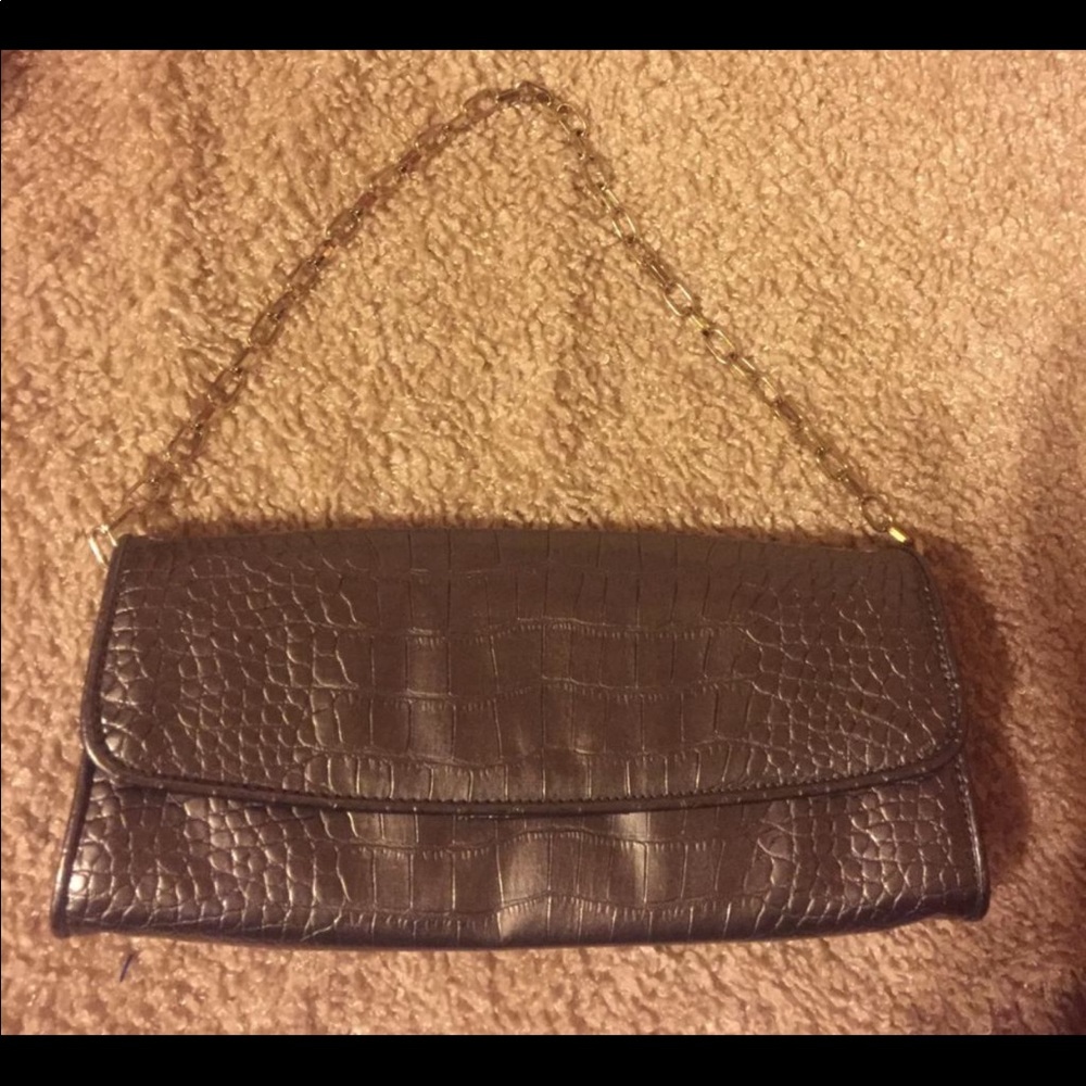 Ann Taylor loft silver clutch. Euc. No flaws